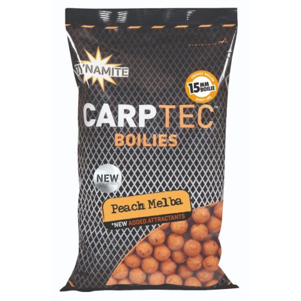 Dynamite Baits Carp-Tec Peach Melba - 15mm Boilies 900g